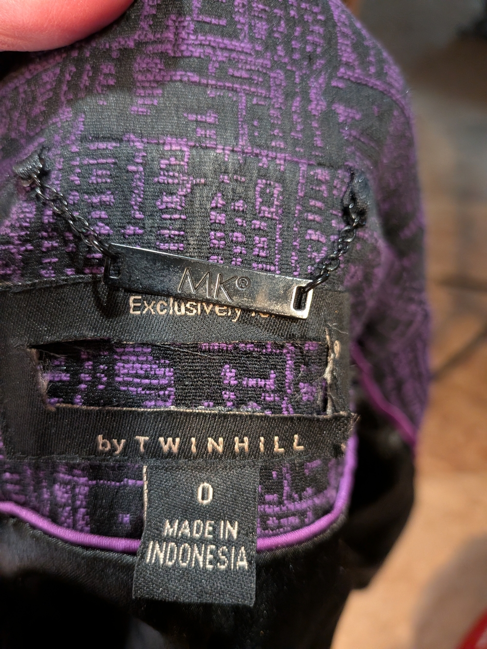 Mary Kay Purple and Black Patterned Blazer by Twinhill - Picture 8 of 14